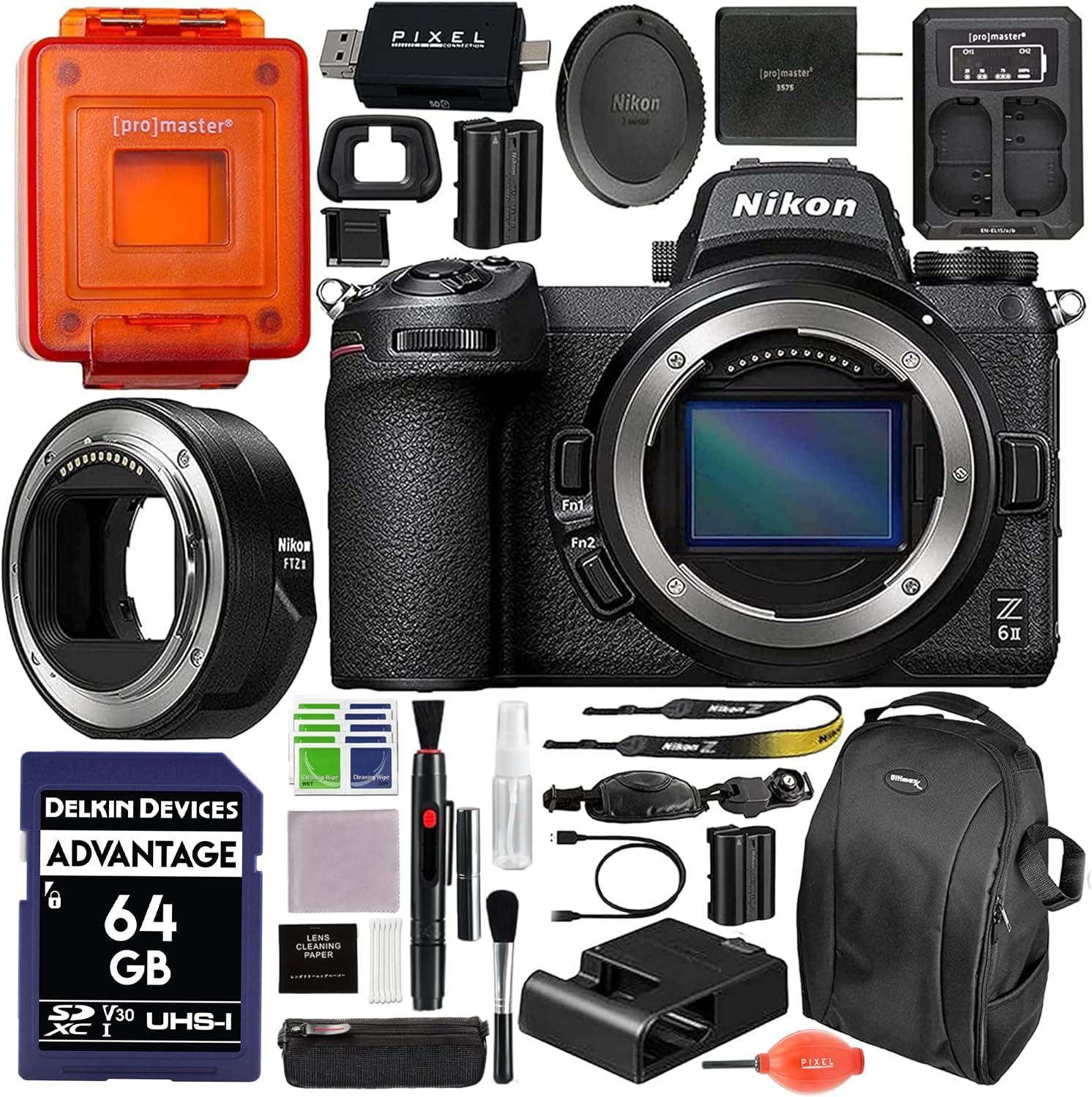 nikon z 6ii mirrorless digital camera 1659 ftz ii mount adap P